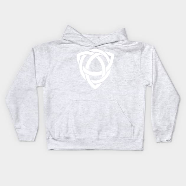 Trinity Celtic Knot In White Kids Hoodie by taiche